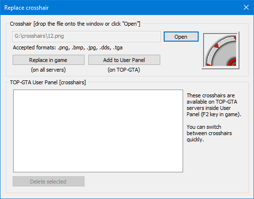 TOP-GTA Crosshairs Tool